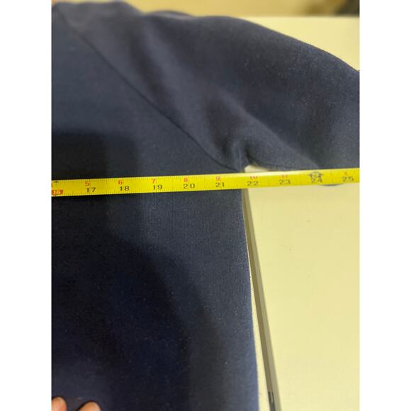 Vintage Jerzees USA Blue Sweatshirt Teddy Bear, Doll & American Flag Women’s XL - Picture 5 of 6